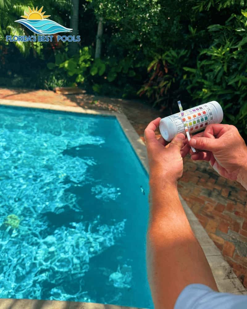 Clean balanced pool water