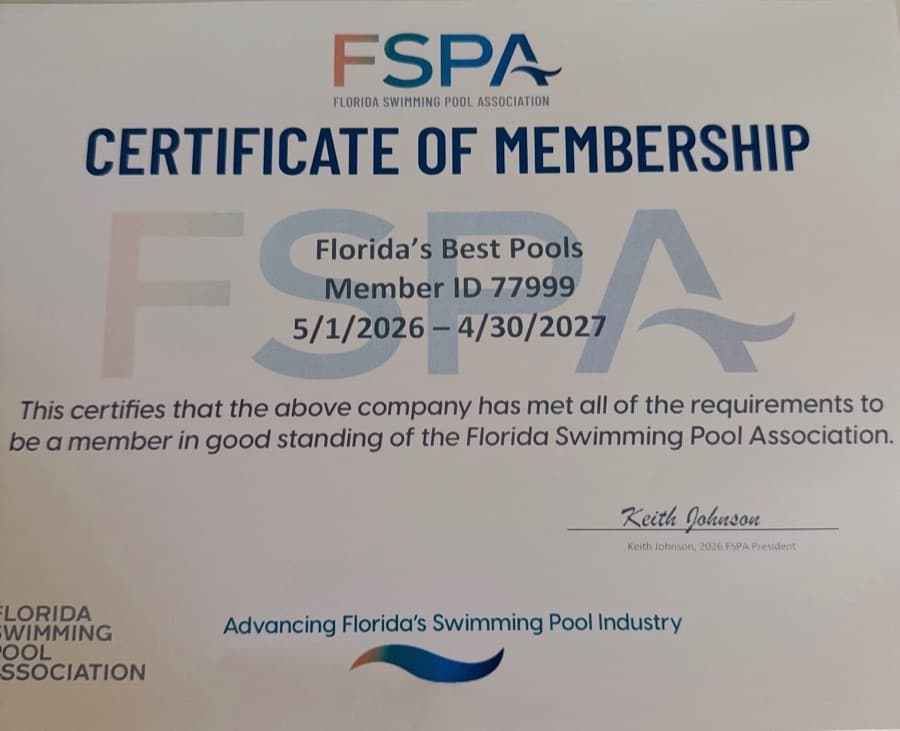 We Just Joined the Florida Swimming Pool Association: What FSPA Membership Means for Our Customers