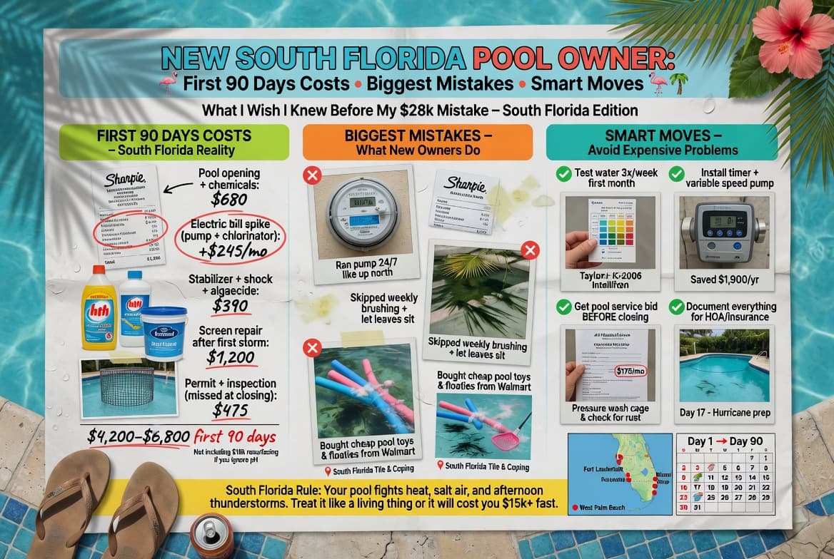New or First-Time Pool Owner in South Florida? The First 90 Days: Real 2026 Costs, Biggest Mistakes & Smart Moves to Avoid Expensive Problems