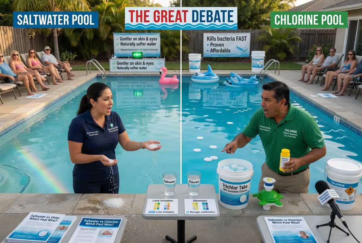 Saltwater vs Chlorine Pools in South Florida: True Long-Term Costs, Maintenance Differences & Which Performs Better in Boca Raton Heat & Humidity