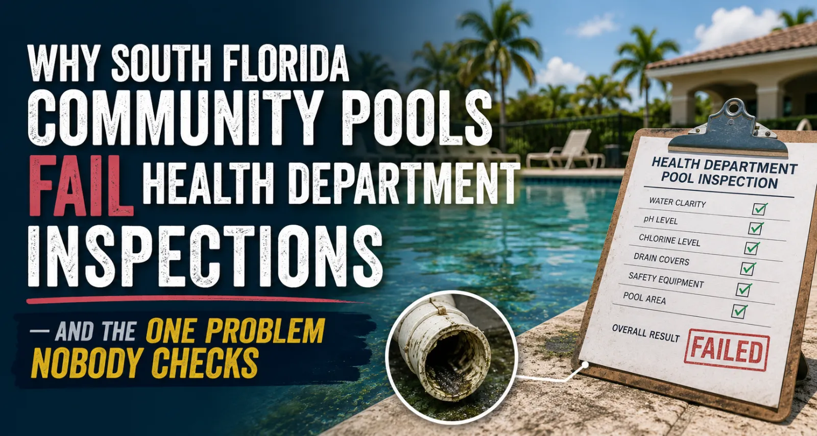 Why South Florida Community Pools Fail Health Department Inspections — and the One Problem Nobody Checks