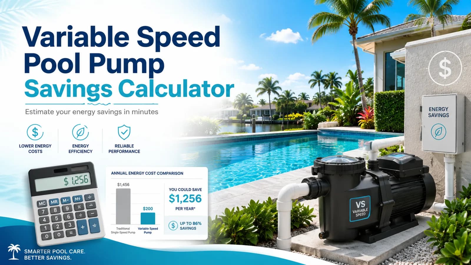 Variable Speed Pool Pump Savings Calculator: What a Boca Raton Homeowner Actually Saves (2026)