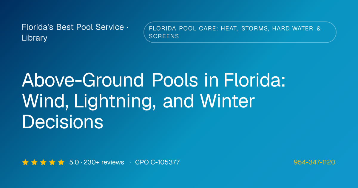 Above-Ground Pools (Setup in Windy Conditions) | Florida's Best Pool ...