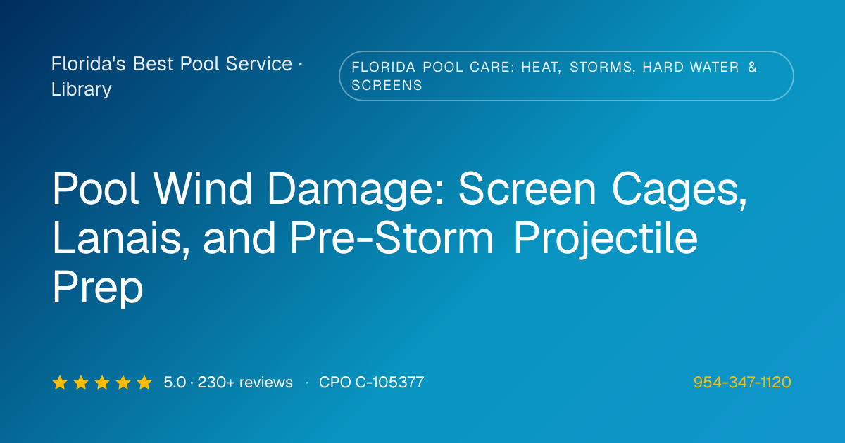 High Wind Debris Management (Screens, Enclosures) | Florida's Best Pool ...