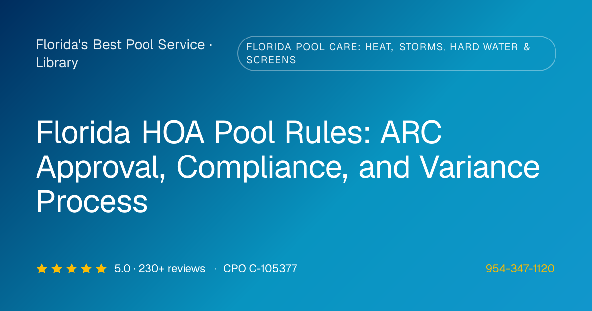 Florida HOA Pool Rules: What They Can & Can't Enforce | Florida's Best ...