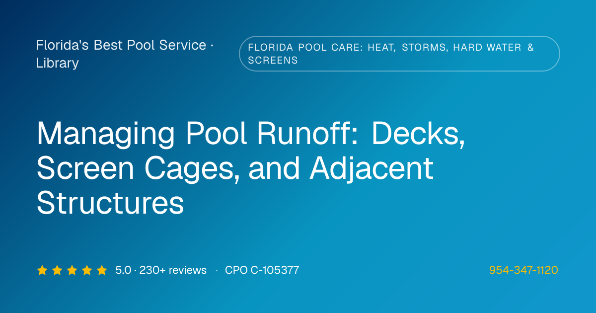 Water Runoff from Structures | Florida's Best Pool Service