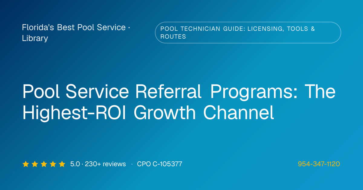 Referral Programs and Incentives | Florida's Best Pool Service