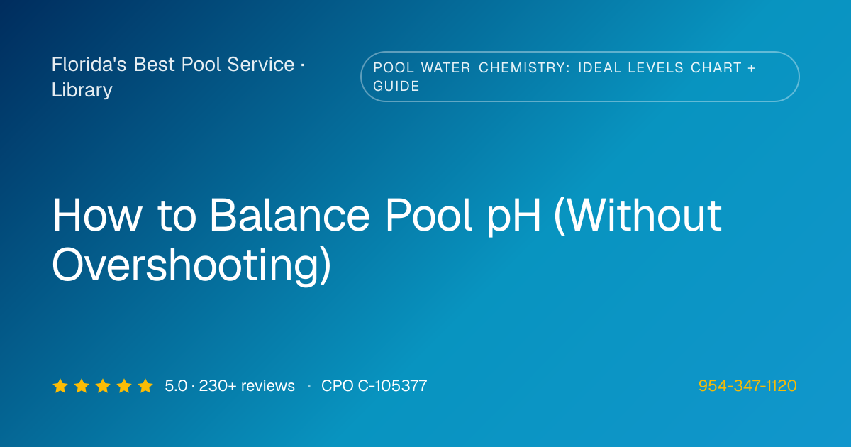 How to Balance Pool pH | Florida's Best Pool Service